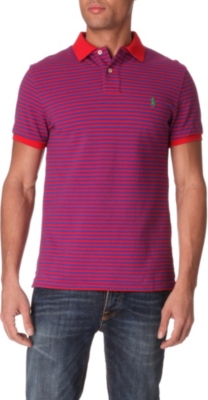 RALPH LAUREN Striped slim-fit polo shirt