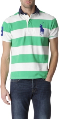 RALPH LAUREN Custom-fit Wide-stripe Big Pony polo shirt