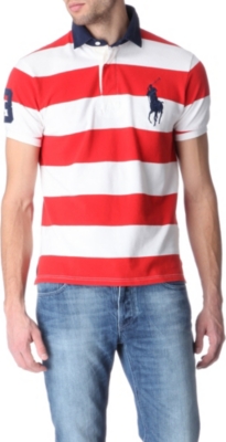 RALPH LAUREN Custom-fit Wide-stripe Big Pony polo shirt
