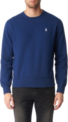 RALPH LAUREN Logo-embroidered crew-neck sweatshirt