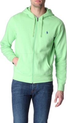 RALPH LAUREN Logo-embroidered fleece-lined hoody