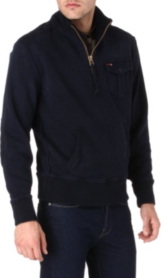 RALPH LAUREN Half-zip pocket sweatshirt