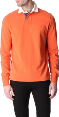 RALPH LAUREN Custom-fit contrast-colour rugby top