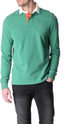 RALPH LAUREN Custom-fit contrast-colour rugby top