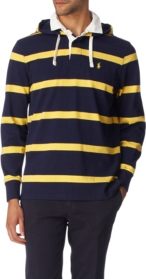 RALPH LAUREN Striped rugby hoody (Cruise navy/sai