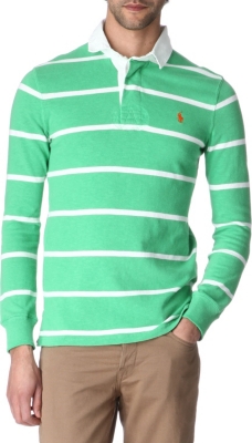 RALPH LAUREN Stripe slim-fit rugby top