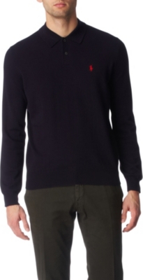 RALPH LAUREN Long-sleeved wool polo shirt