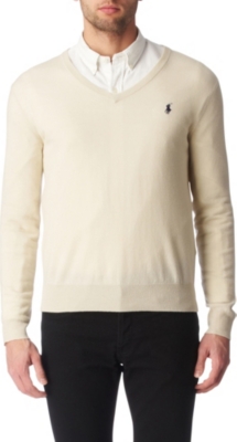 RALPH LAUREN V&ndash;neck wool jumper
