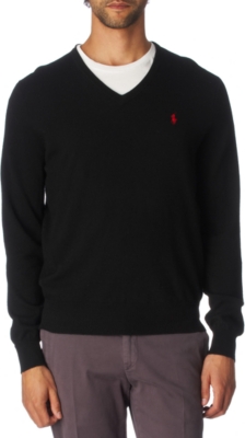 RALPH LAUREN V&ndash;neck wool jumper