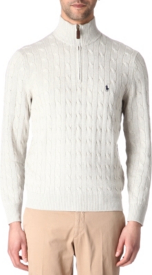 RALPH LAUREN Cable-knit Tussah silk jumper