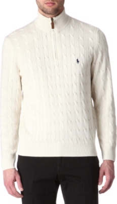 RALPH LAUREN Cable-knit Tussah silk jumper