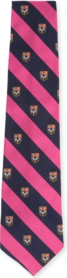 RALPH LAUREN Heraldic Club wide-striped tie