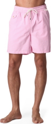 RALPH LAUREN Traveler gingham swim shorts