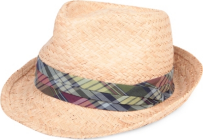 RALPH LAUREN Straw fedora hat