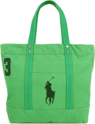 RALPH LAUREN Big Pony canvas tote
