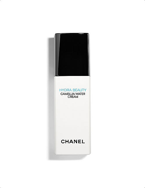 CHANEL: <strong>HYDRA BEAUTY CAMELLIA WATER CREAM</strong> Illuminating Hydrating Fluid 30ml