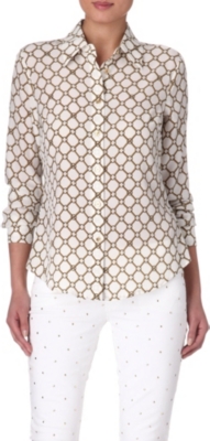 MICHAEL KORS Chain-link printed blouse