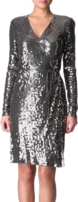 MICHAEL KORS Sequinned wrap dress