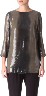 MICHAEL KORS Sequinned boatneck top