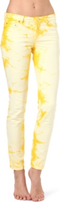 MICHAEL KORS Skinny tie-dye mid-rise jeans