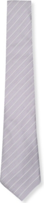 ARMANI Chevron stripe silk tie