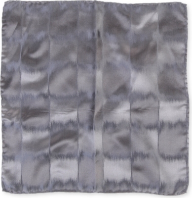 ARMANI Swirl-effect silk pocket square