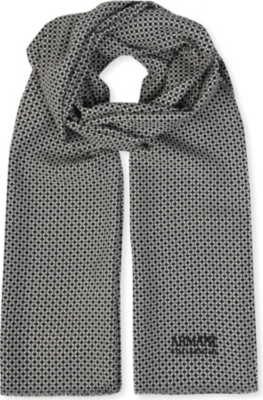 ARMANI COLLEZIONI Geometric silk scarf