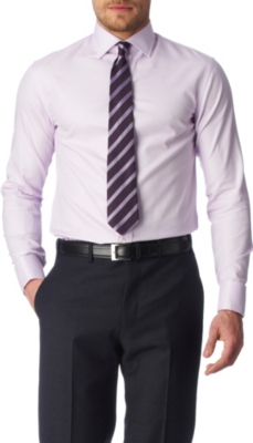 ARMANI Plain modern fit double cuff shirt (Lilac