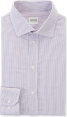 ARMANI Caway modern-fit single-cuff shirt