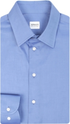 ARMANI Modern-fit single-cuff shirt