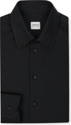 ARMANI Modern-fit single-cuff shirt