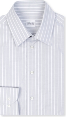 ARMANI Modern-fit single-cuff shirt
