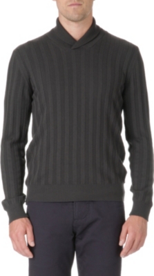 ARMANI Armani Collezioni ribbed shawl jumper