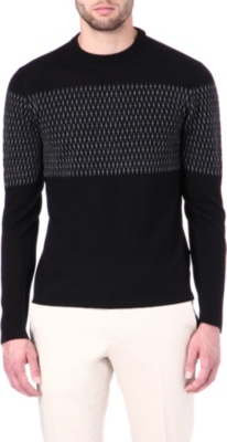 ARMANI Diamond-intarsia jumper
