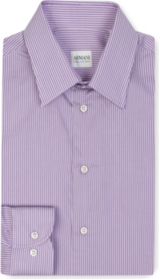 ARMANI Striped single cuff shirt