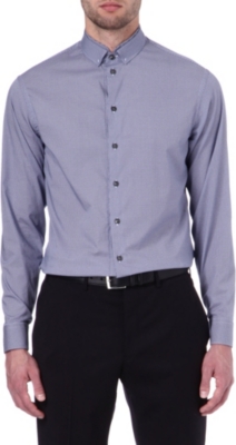 ARMANI Double collar modern fit single cuff shirt