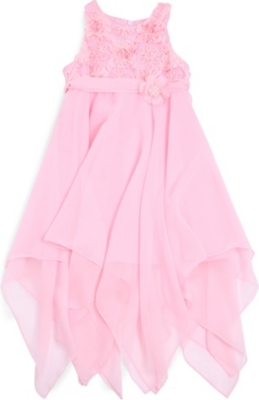 DAVID CHARLES Chiffon handkerchief hem dress 10-16 years