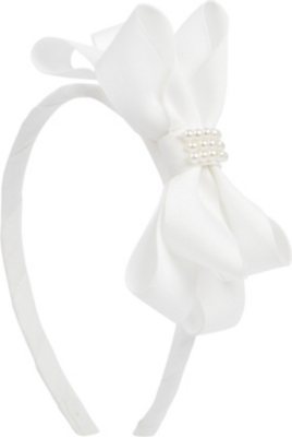 DAVID CHARLES Beaded bow headband