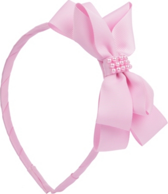 DAVID CHARLES Beaded bow headband