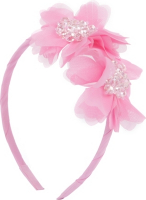 DAVID CHARLES Floral beaded headband