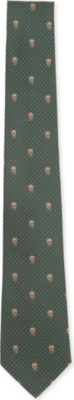 ALEXANDER MCQUEEN Skull and polka-dot tie
