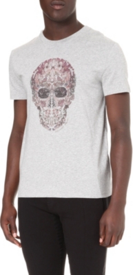 ALEXANDER MCQUEEN Floral skull t-shirt