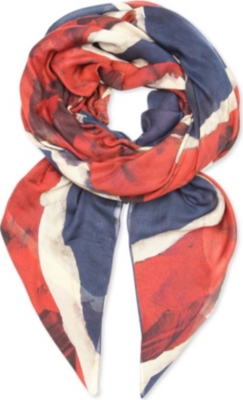 ALEXANDER MCQUEEN God Save McQueen scarf