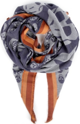 ALEXANDER MCQUEEN Triangular kaftan skull scarf