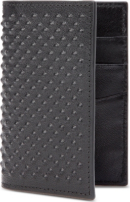 ALEXANDER MCQUEEN Textured-leather card case