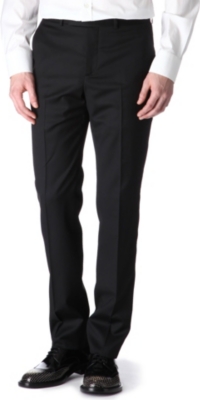 ALEXANDER MCQUEEN Satin-striped tuxedo trousers