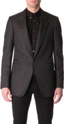 ALEXANDER MCQUEEN Textured pin-dot blazer