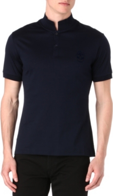 ALEXANDER MCQUEEN Mercirised skull-appliqué polo shirt