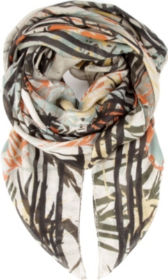 ALEXANDER MCQUEEN Palm printed scarf