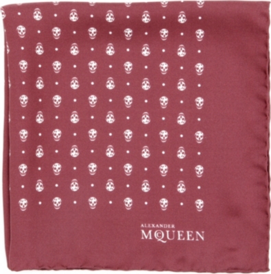 ALEXANDER MCQUEEN Skull-patterned silk pocket square